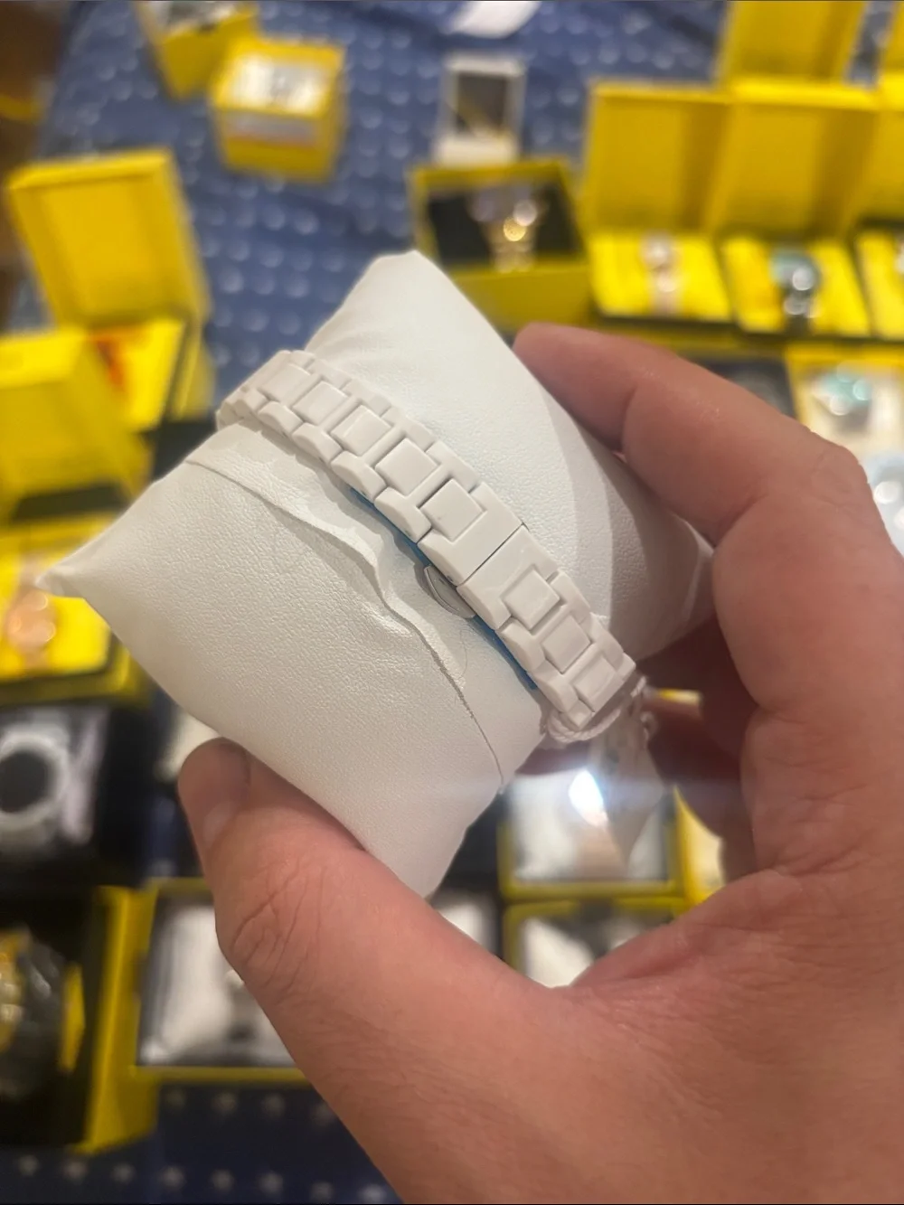 Invicta White Ceramic style Bracelet Watch with Subdial